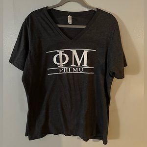 Dark Grey Bella Canvas Phi Mu at the University of Illinois Shirt Size XL